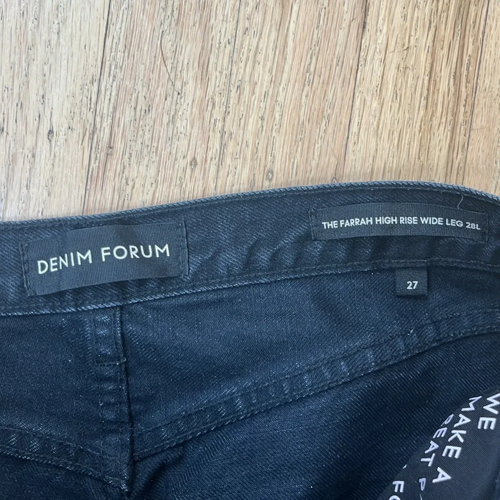 Denim Forum Farrah High Rise Wide Leg Jeans 27 - Picture 3 of 3